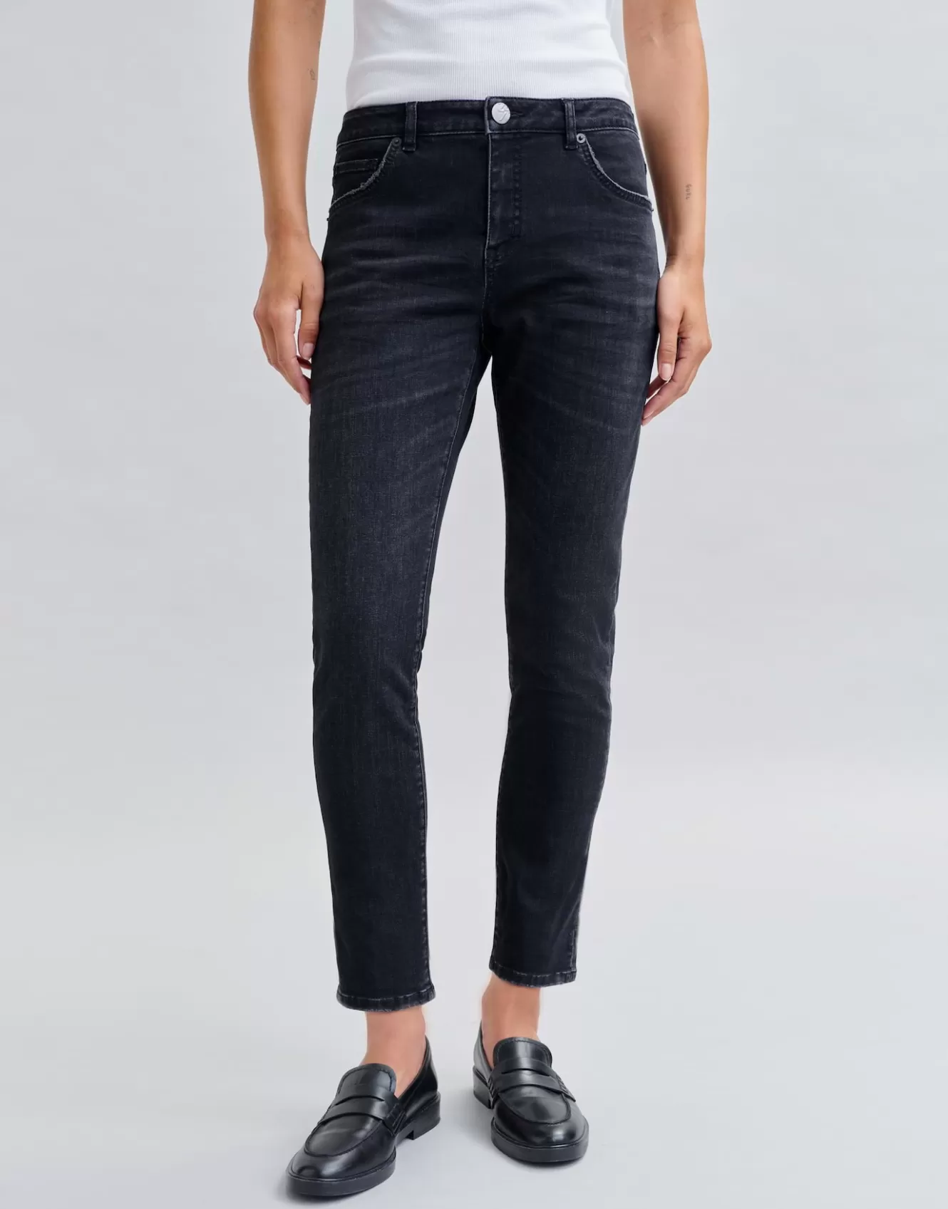 OPUS Slim Jeans Evita Schwarz Online Bestellen^Damen Jeans