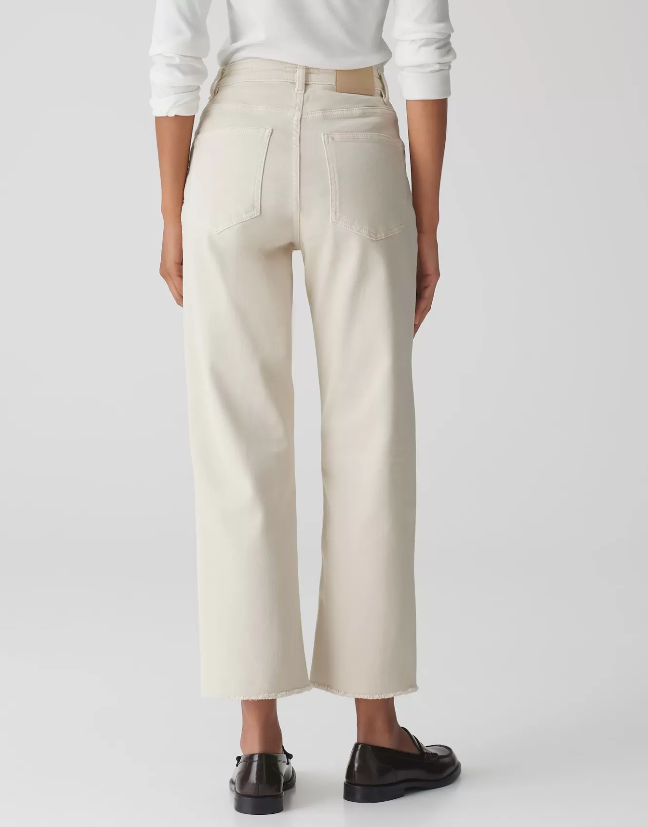OPUS Wide Cropped Jeans Momito Color Beige Online Bestellen^Damen Jeans