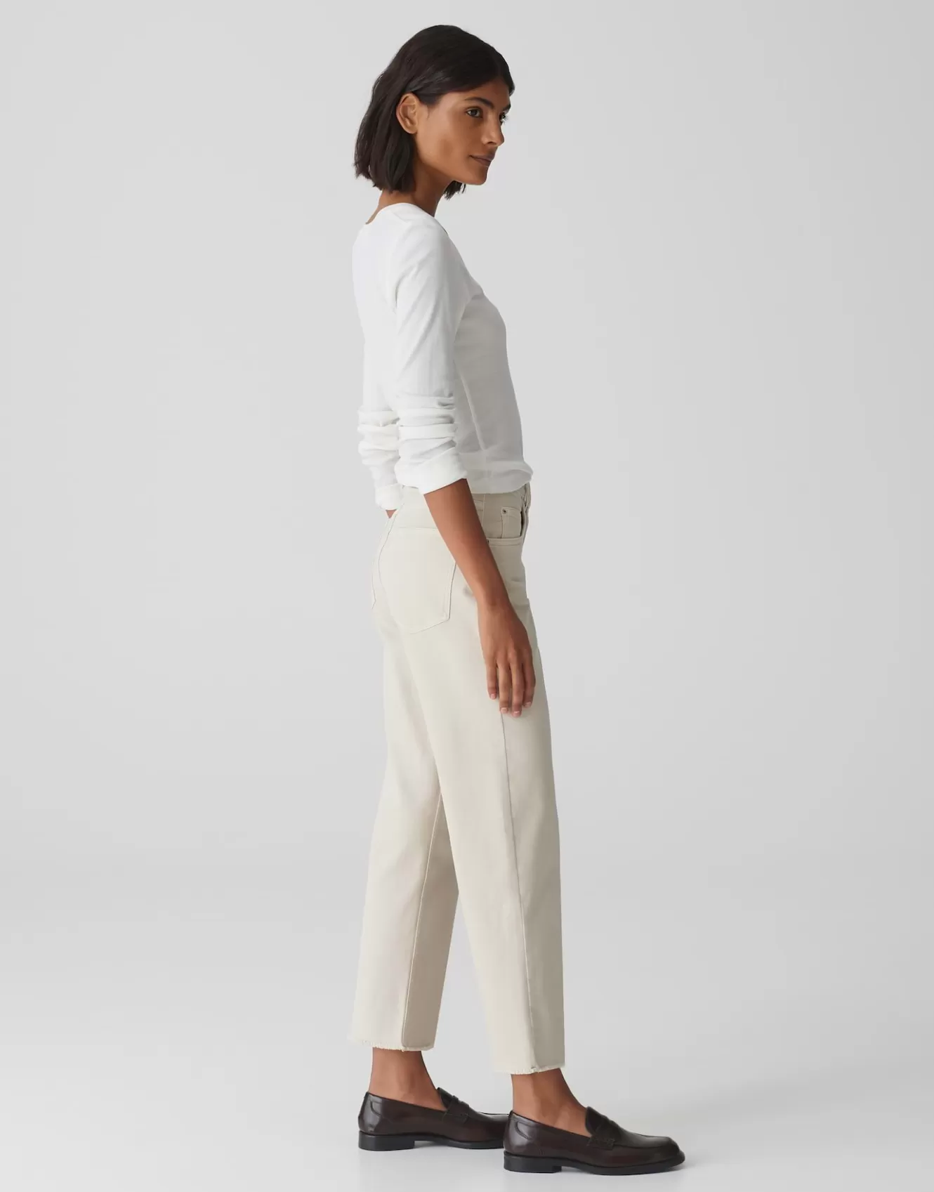 OPUS Wide Cropped Jeans Momito Color Beige Online Bestellen^Damen Jeans