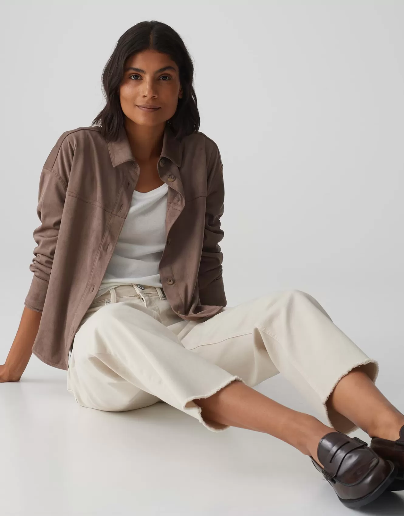 OPUS Wide Cropped Jeans Momito Color Beige Online Bestellen^Damen Jeans